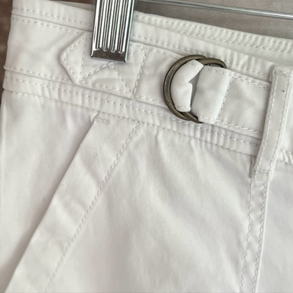 White House Black Market White Wide Leg Cropped Pants sz 12 - Picture 4 of 16